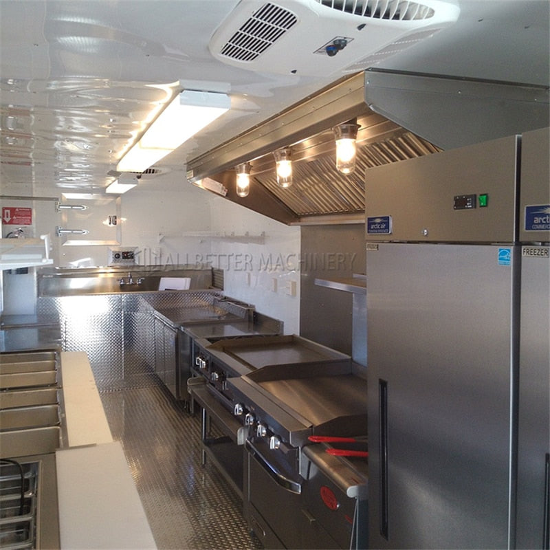 Full Equipment Restaurant Food Truck with Air Conditioner