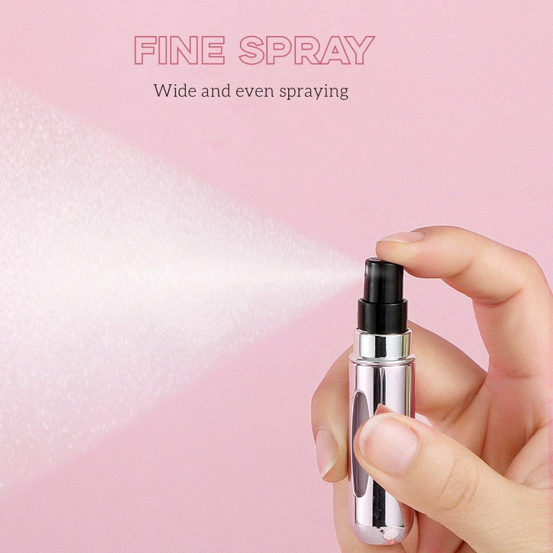 5ml Perfume Refill Bottle Portable Mini Refillable Spray Jar Scent Pump Empty Cosmetic Containers