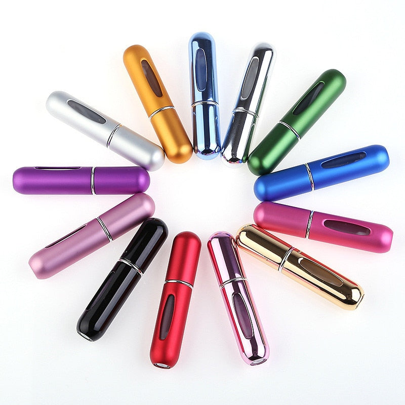 5ml Perfume Refill Bottle Portable Mini Refillable Spray Jar Scent Pump Empty Cosmetic Containers