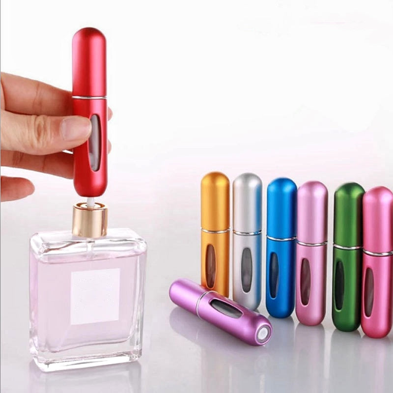 5ml Perfume Refill Bottle Portable Mini Refillable Spray Jar Scent Pump Empty Cosmetic Containers